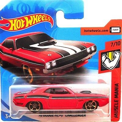 Hot Wheels 2018 Factory Set Muscle Mania #189 `70 Dodge HEMI Challenger Red FJX79