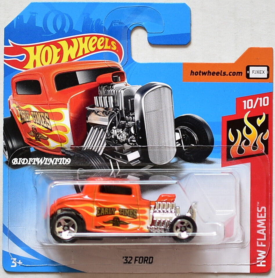 Hot Wheels `32 FORD Orange Early Times HW Flames 10/10 - 2018 # 129 # FJW69