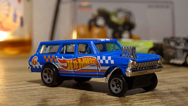 HOT WHEELS '64 Nova Wagon Gasser Blue HW Race Team Chevy Chevrolet GRY24 2021