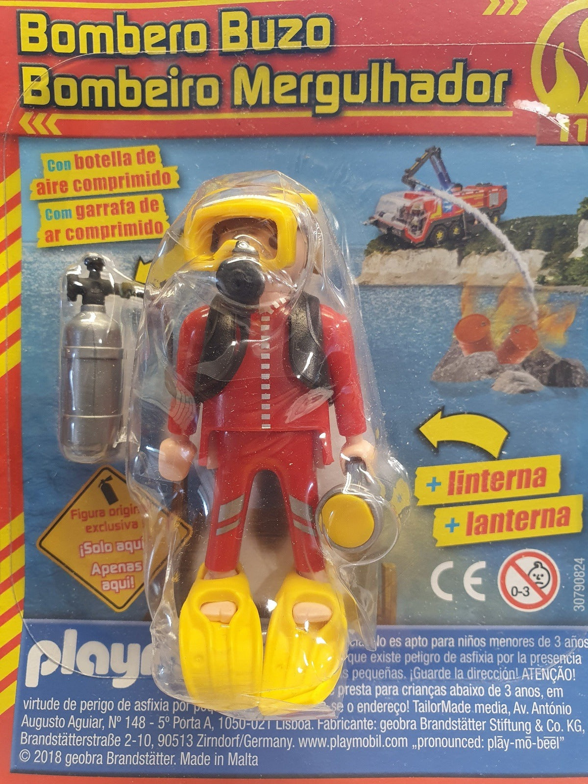 Figura Playmobil Bombeiro Mergulhador exclusivo / NOVO