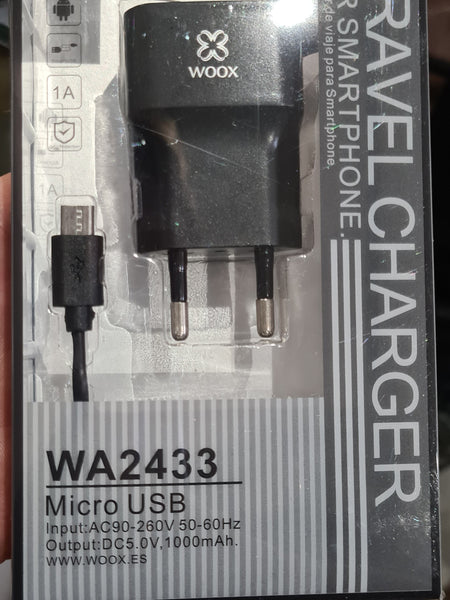 Carregador de parede Micro usb 1A WOOX WA2433