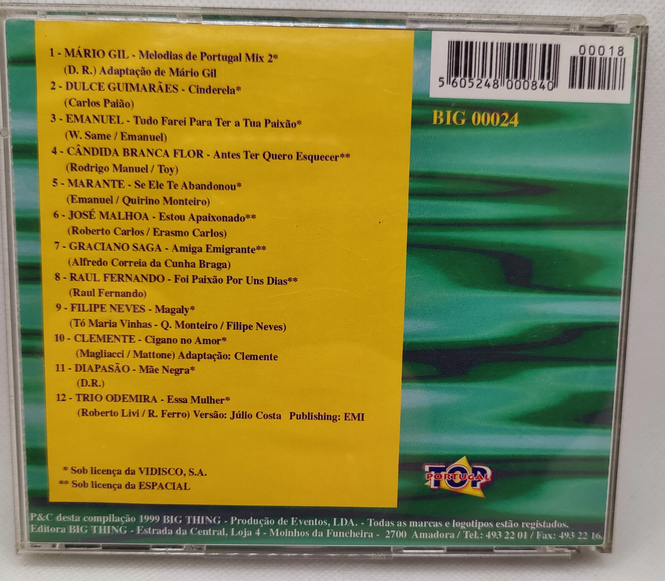 CD Top Portugal "Melodias de Portugal" - USADO