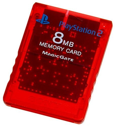 PS2 MEMORY CARD 8MB SONY VERMELHO OFICIAL - USADO