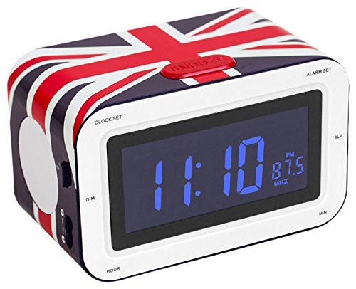 Radio com relógio e despertador BigBen UK Flag - USADO Grade B