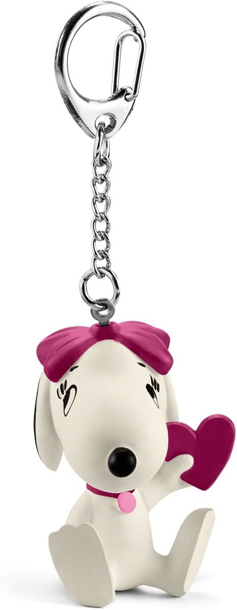Peanuts Schleich® keyring chain figurine Snoopy, Belle with heart 22037