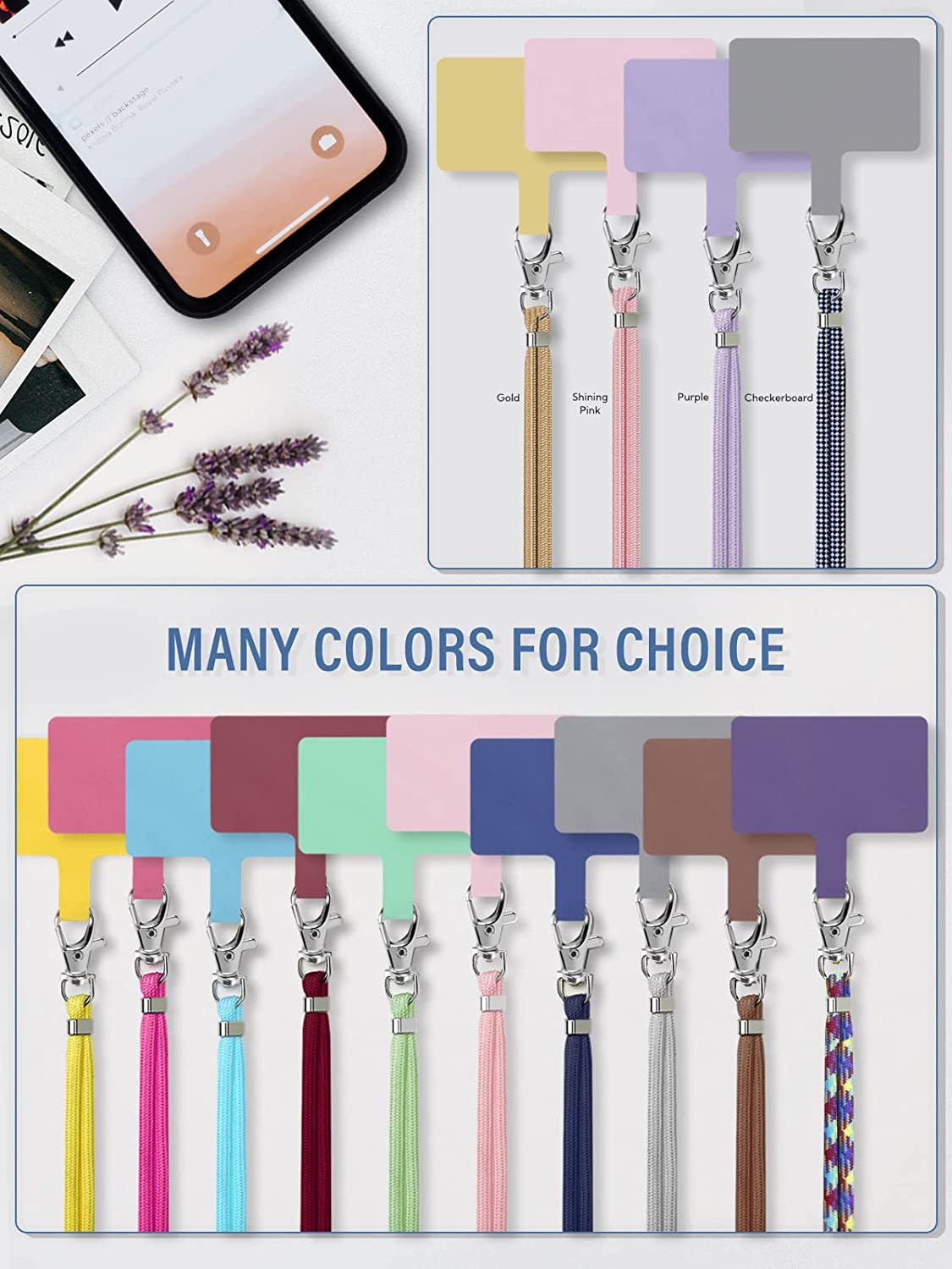 Phone Lenyard Cross Body Neck Strap Preto