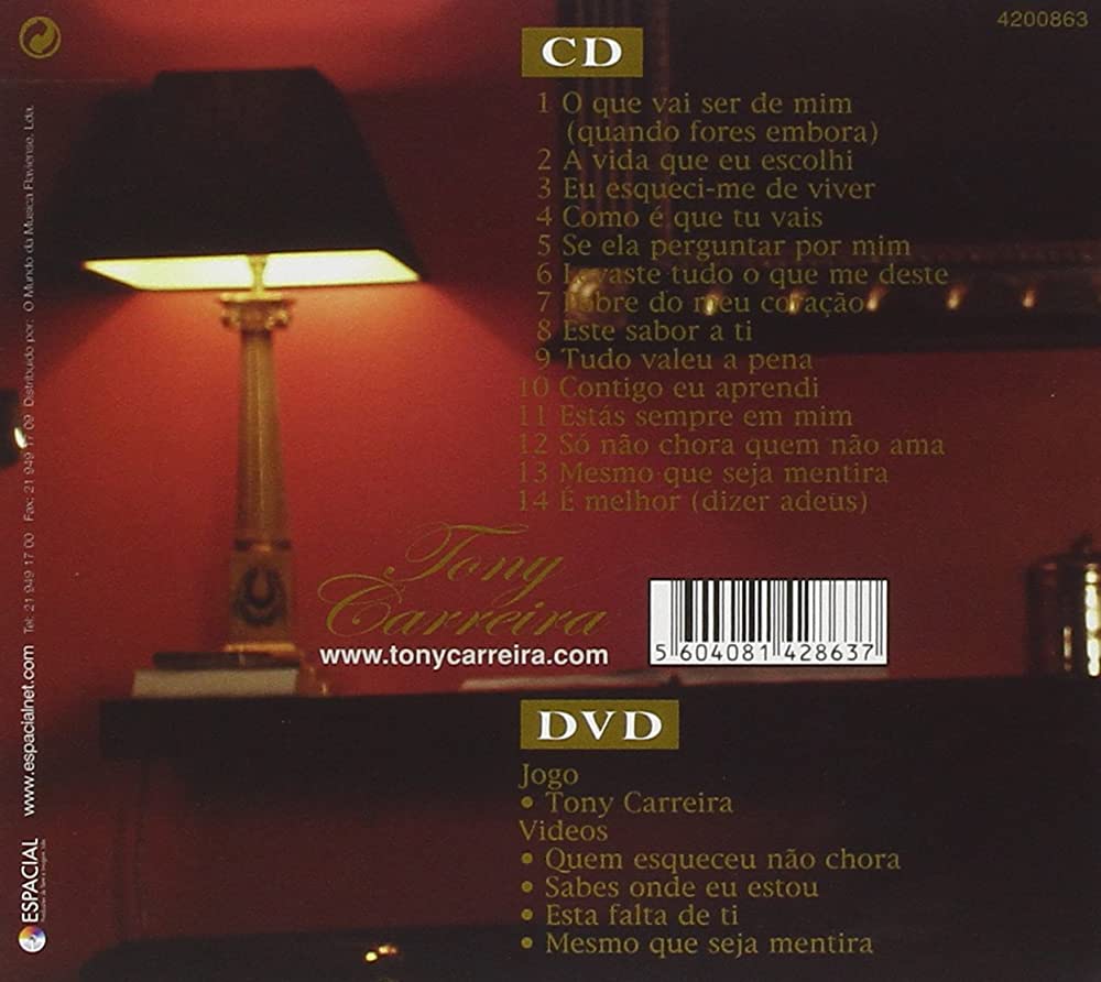 CD + DVD Tony Carreira – A Vida Que Eu Escolhi - USADO