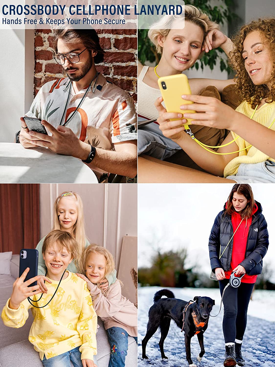 Phone Lenyard Cross Body Neck Strap Preto