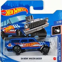 HOT WHEELS '64 Nova Wagon Gasser Blue HW Race Team Chevy Chevrolet GRY24 2021