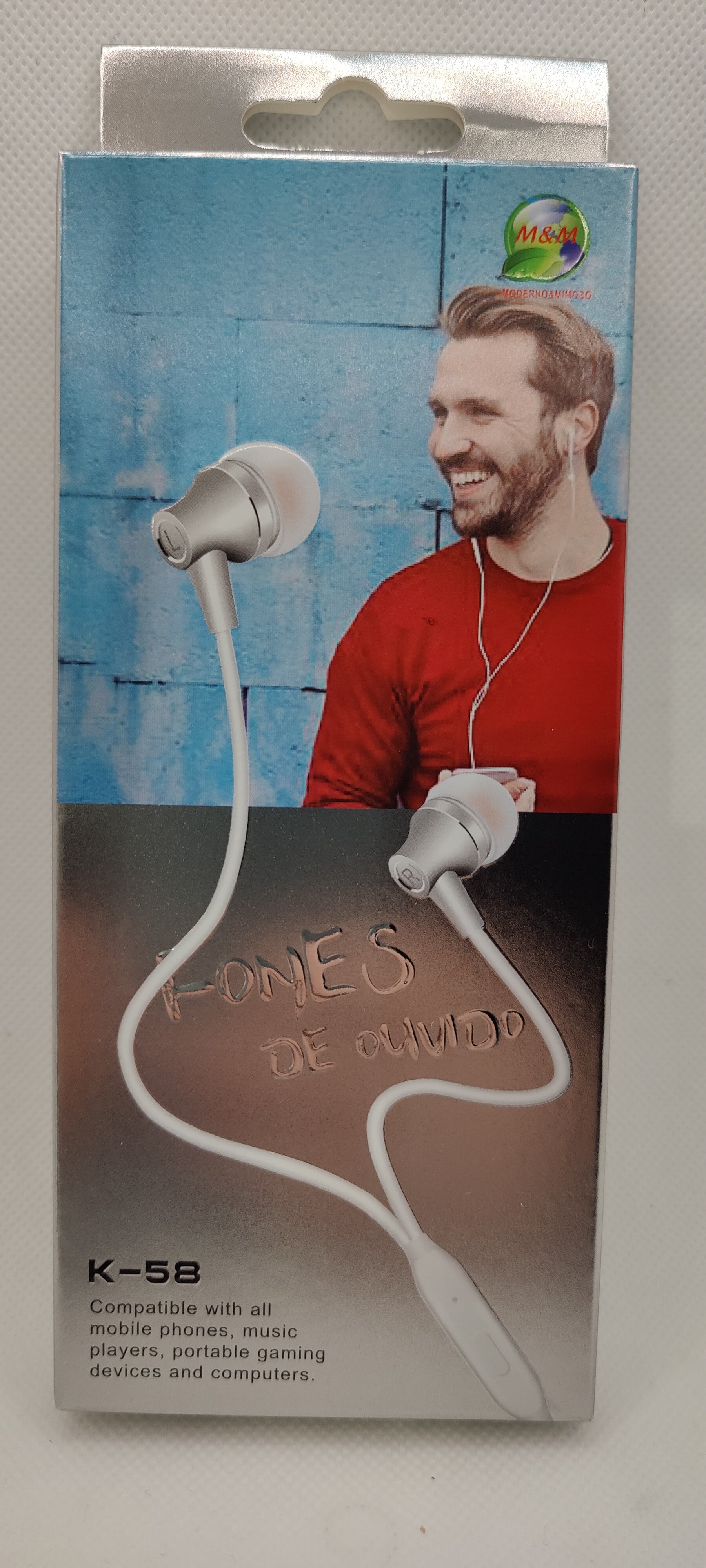 HEADPHONES STEREO COM MICROFONE 3.5 K-58