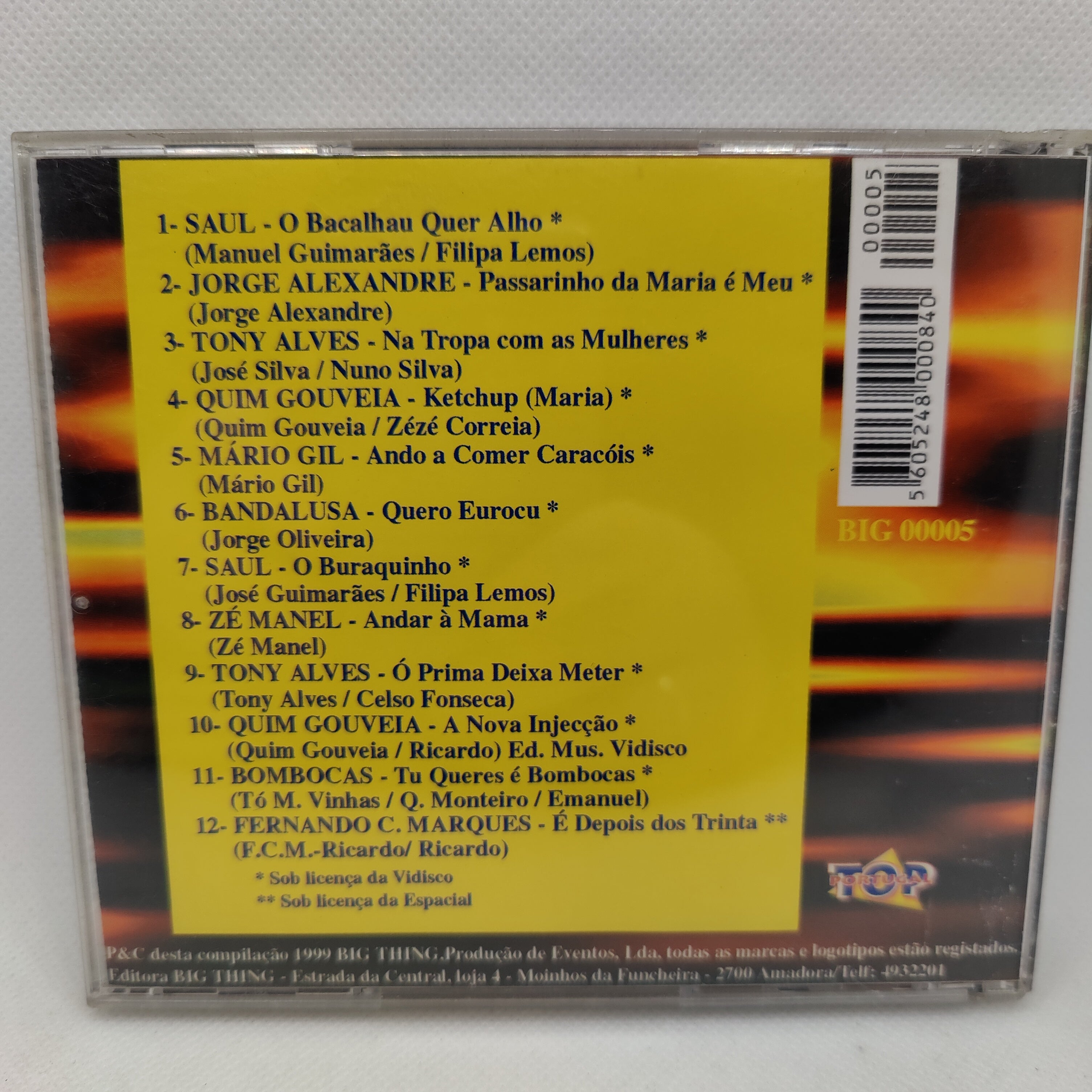 CD Top Portugal "CANÇÕES PICANTES" - USADO