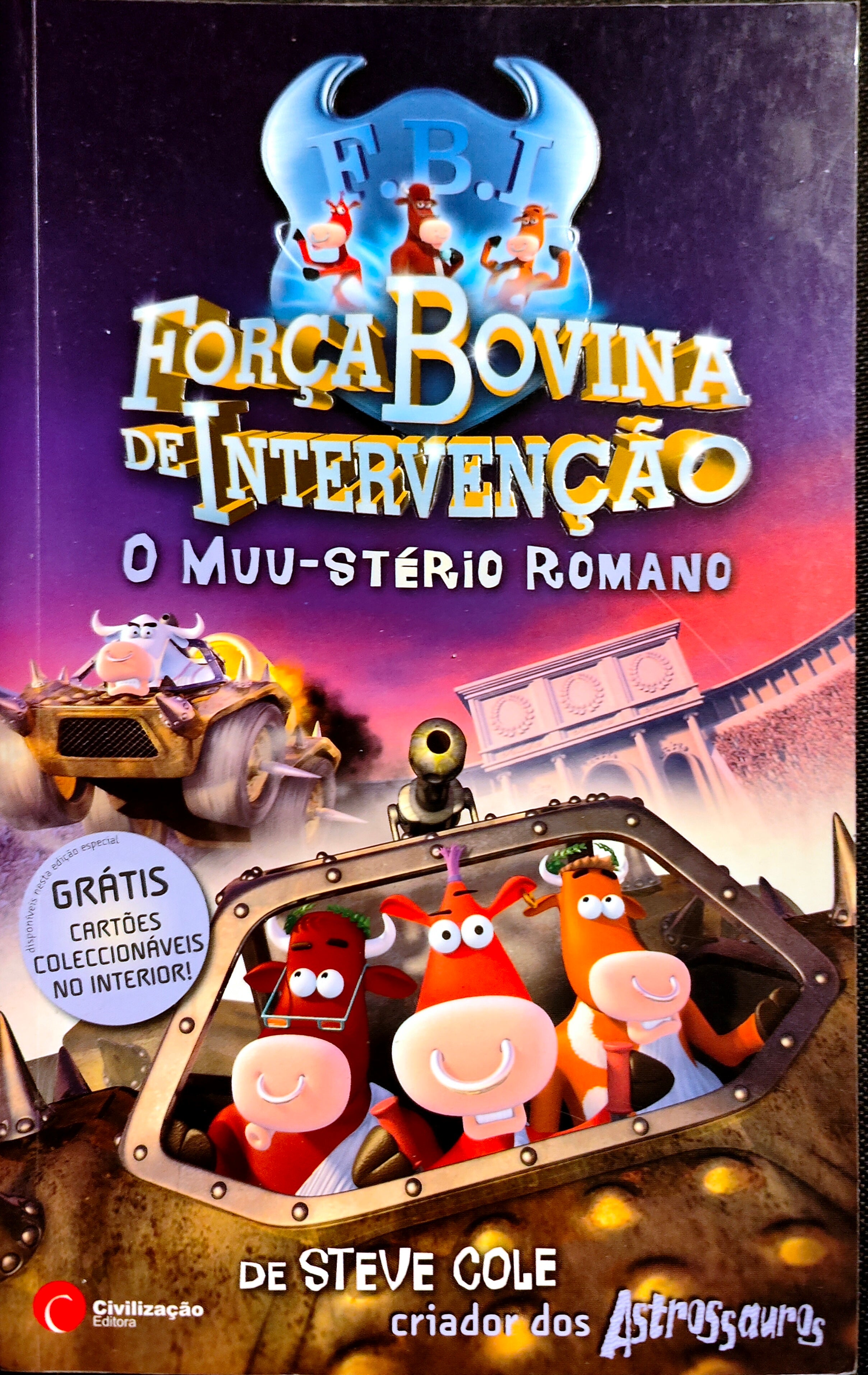 LIVRO O Muu-stério Romano de Steve Cole - USADO