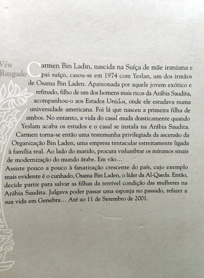 LIVRO Véu Rasgado A Minha Vida na Arábia Saudita de Carmen Bin Ladin - USADO