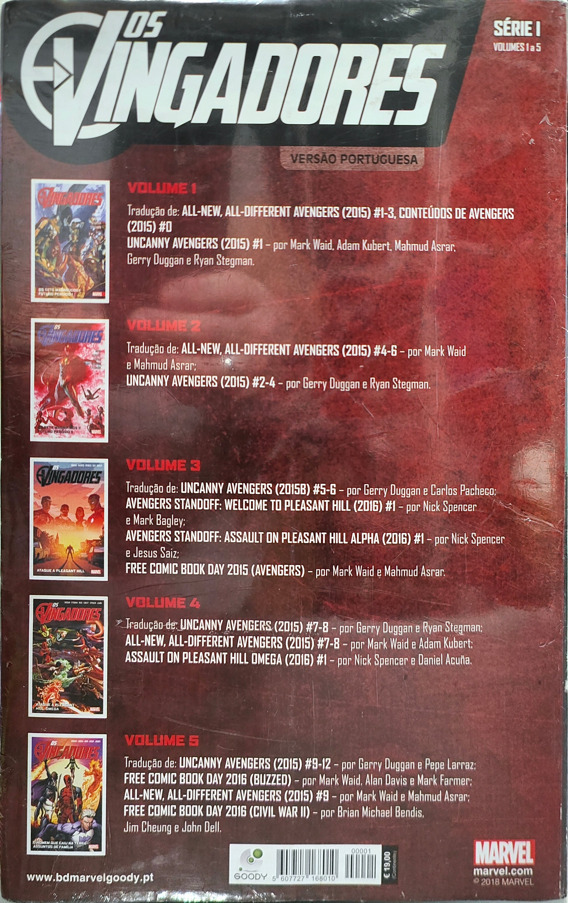 Marvel Vingadores Serie 1 5 Volumes - NOVO
