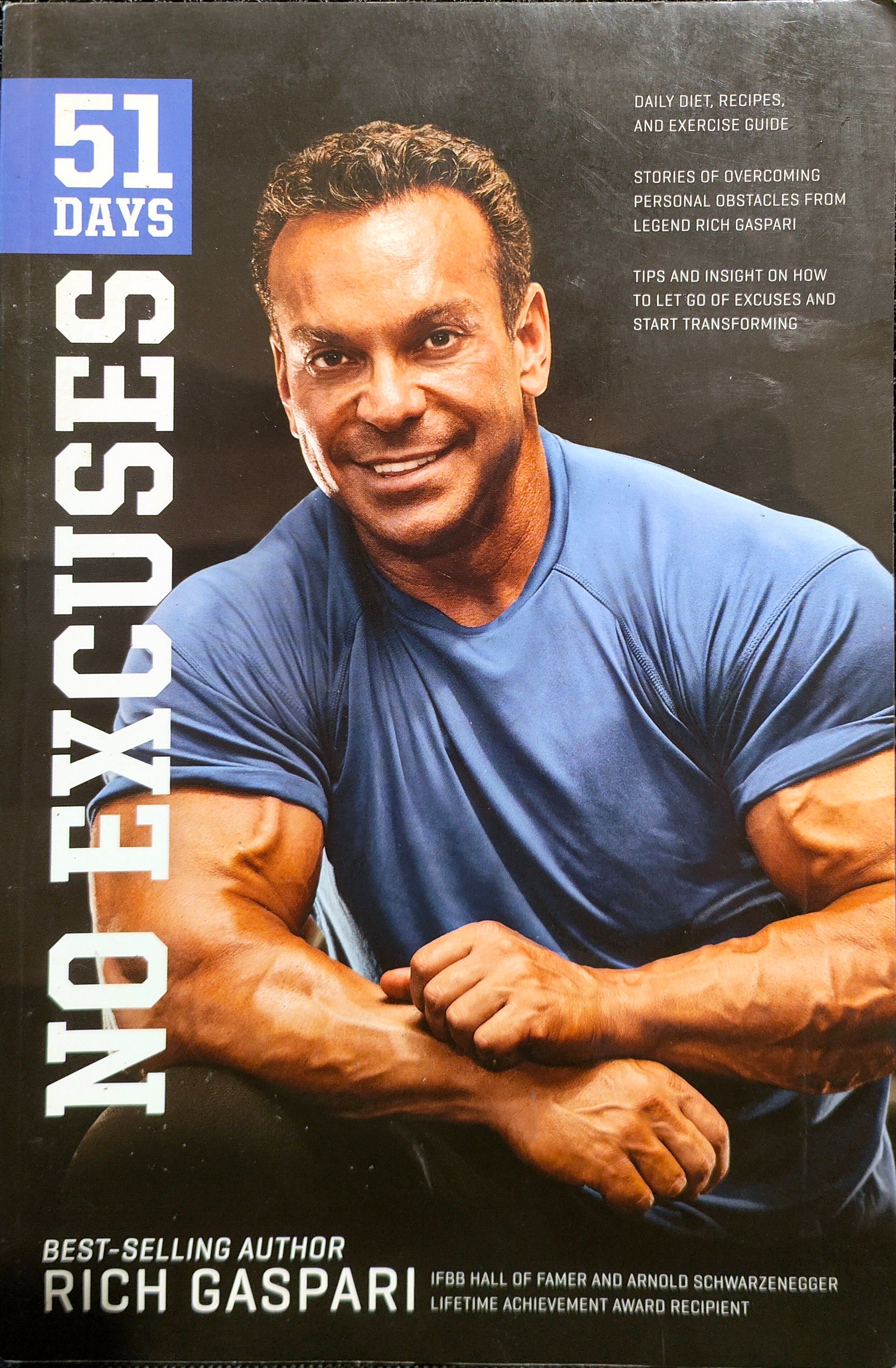 LIVRO Rich Gaspari 51 Days No Excuses Book Bodybuilding Gym Training EN - USADO