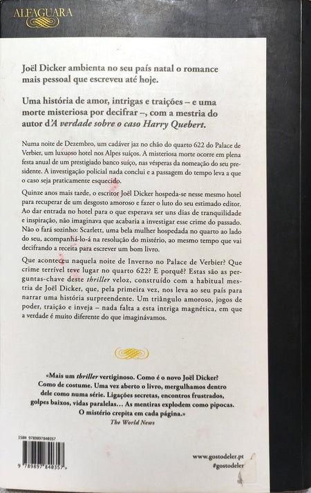 LIVRO O Enigma do Quarto 622 de Joël Dicker - USADO