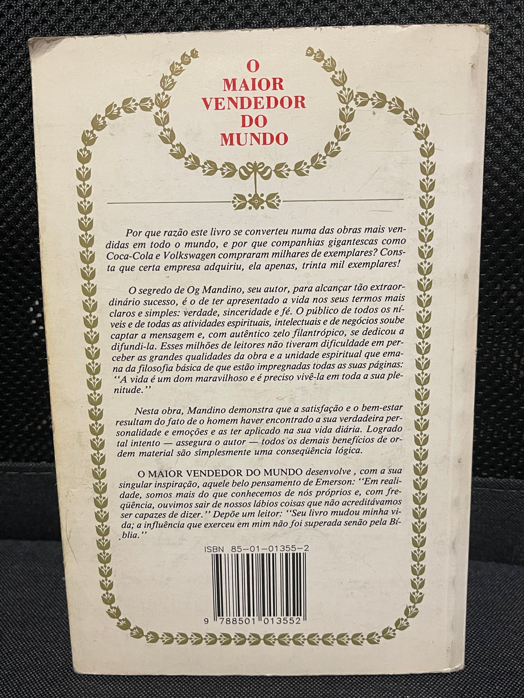 LIVRO O Maior vendedor do mundo OGG mandino - USADO