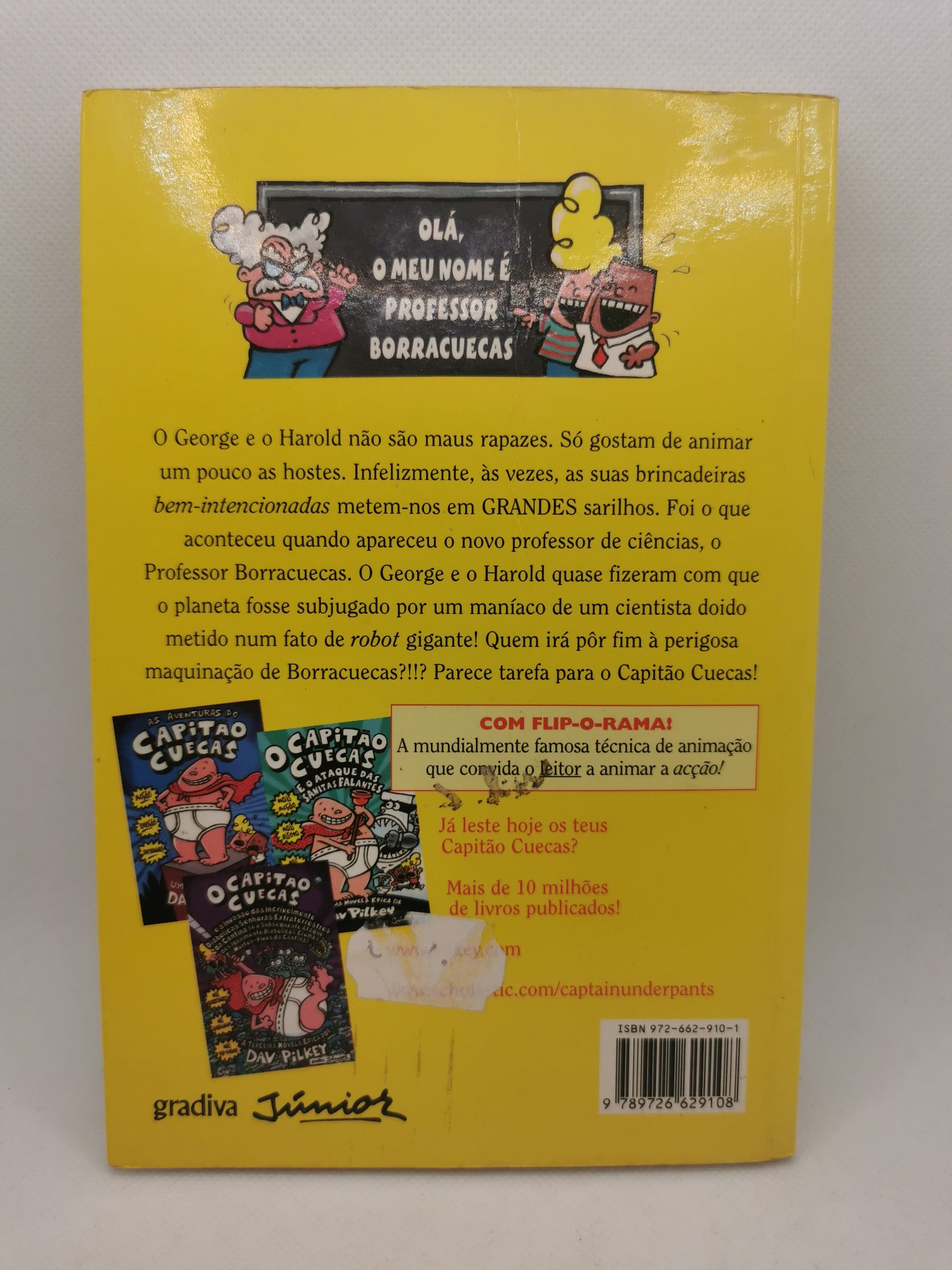 Livro O Capitão Cuecas e a Maquiavélica Maquinação do Professor Borracuecas - USADO