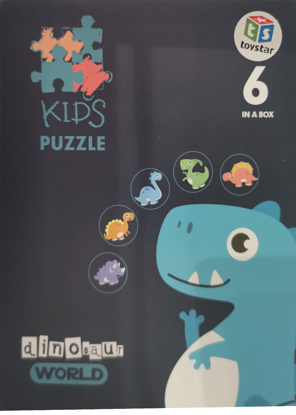 Kids Puzzle Dinosar World 6 in a Box