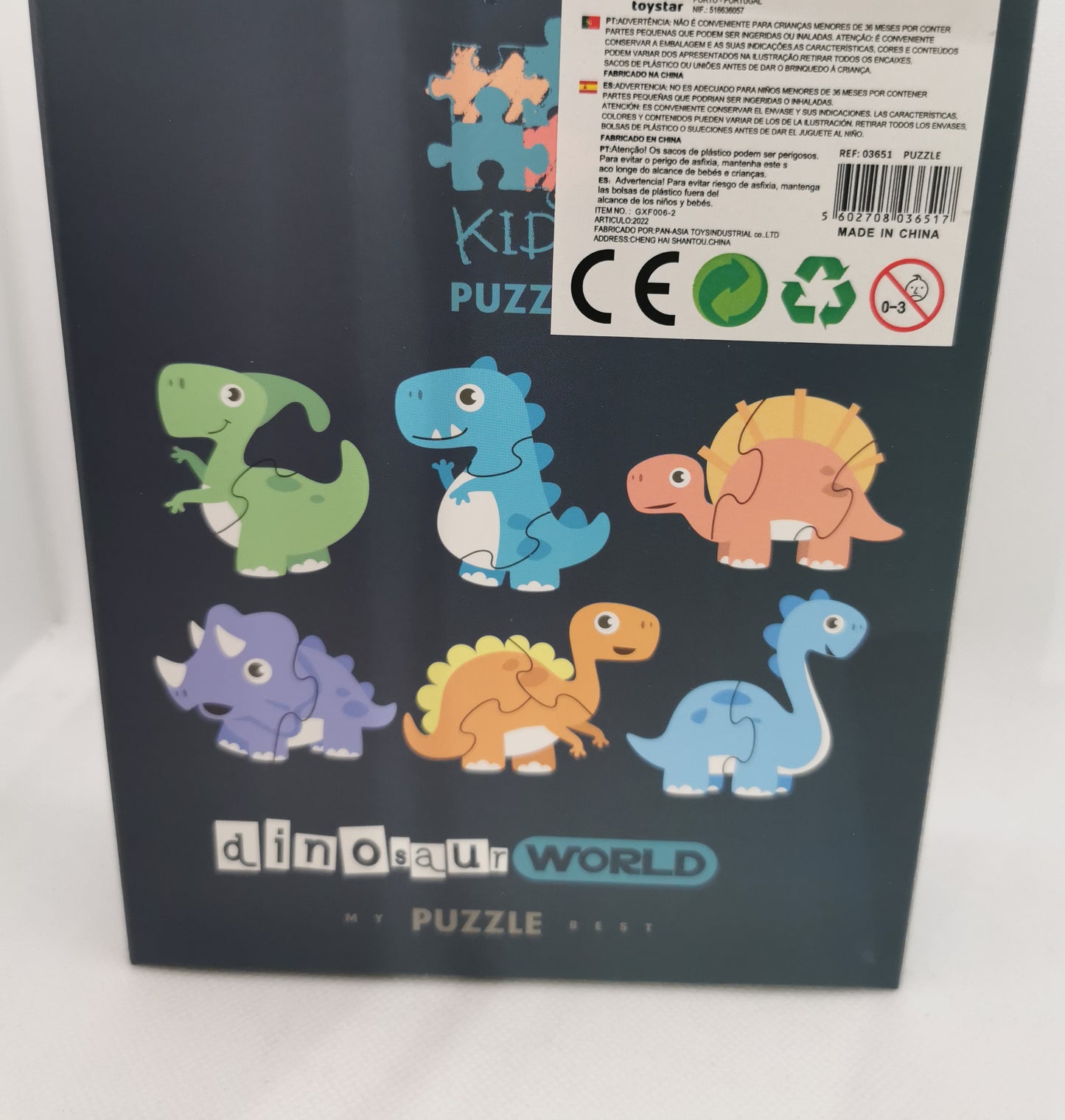 Kids Puzzle Dinosar World 6 in a Box