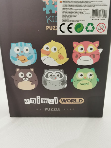 Kids Puzzle Animal World 6 in a Box