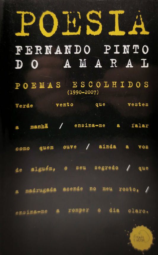 Livro Contos / Poemas Escolhidos Fernando Pinto do Amaral - USADO