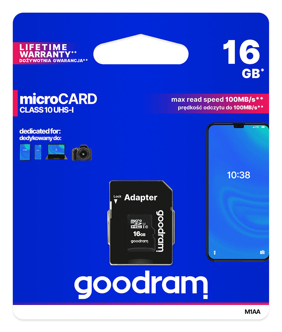 Cartão de memória MicroSD GoodRam 16gb