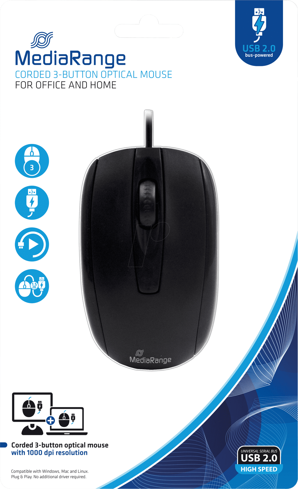 Rato Office Mediarangfe 1000DPI - NOVO