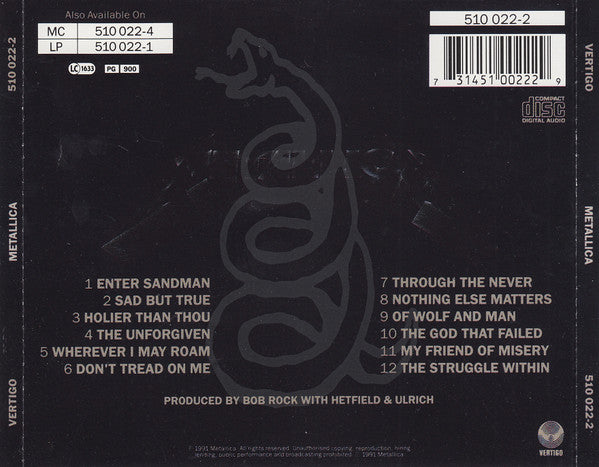 CD Metallica ‎– Metallica - USADO