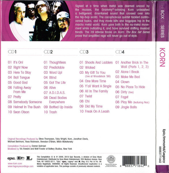 CD Korn – The Box Set Series Edited Version - USADO