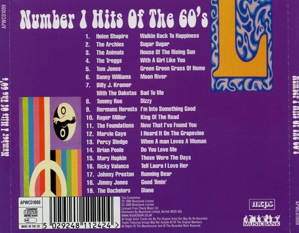 CD Various ‎– Number 1 Hits Of The 60's - NOVO
