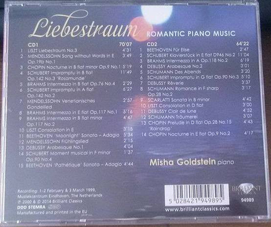 CD Misha Goldstein – Liebestraum, Romantic Piano Music - NOVO