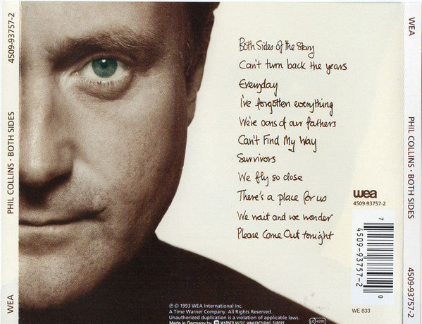CD Phil Collins – Both Sides - USADO