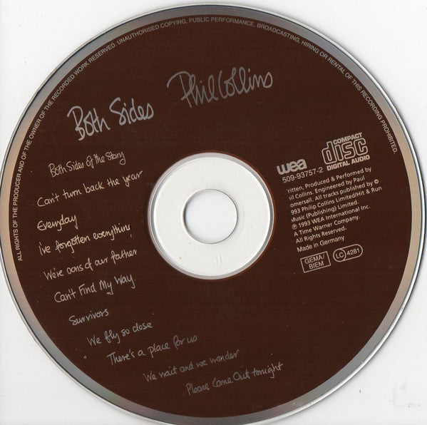 CD Phil Collins – Both Sides - USADO