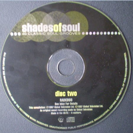 CD Various – Shades Of Soul - 40 Original Soul Classics 2CD - USADO