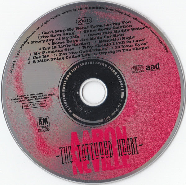 CD Aaron Neville – The Tattooed Heart - USADO