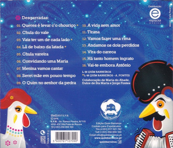 CD Quim Barreiros – Folclore Portugal - Desgarradas - NOVO
