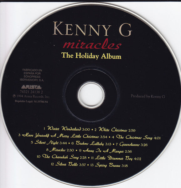 CD Kenny G 2 – Miracles - The Holiday Album - USADO
