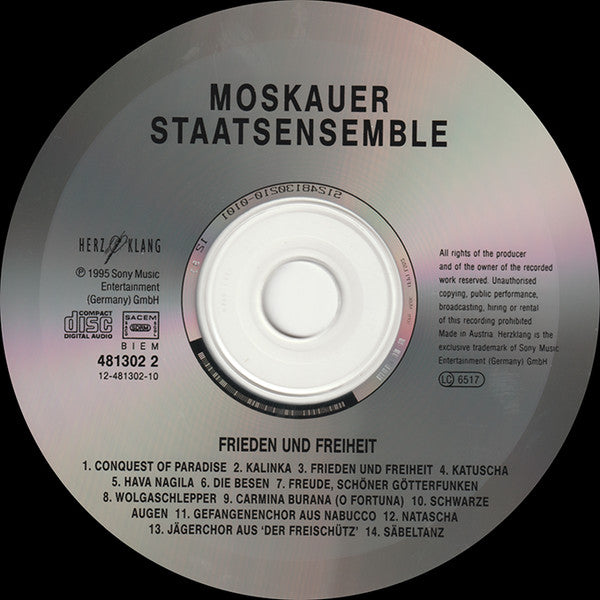 CD Moskauer Staatsensemble – Frieden Und Freiheit - USADO