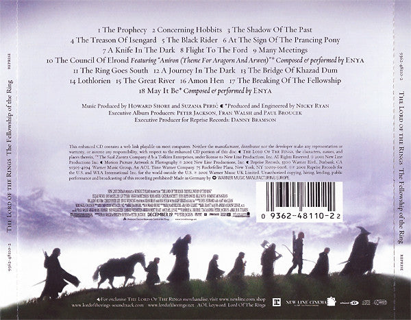 CD Howard Shore – The Lord Of The Rings: The Fellowship Of The Ring Original Motion Picture Soundtrack - USADO