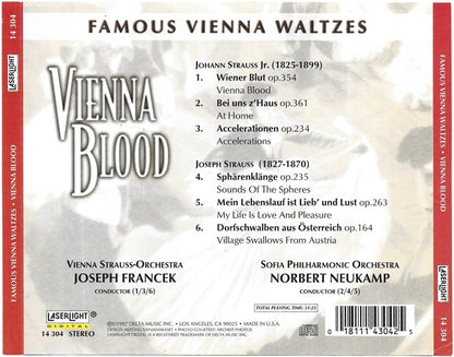 CD Vienna-Strauss Orchestra*, Joseph Francek / Sofia Philharmonic Orchestra, Norbert Neukamp – Famous Vienna Waltzes ● Vienna Blood - NOVO