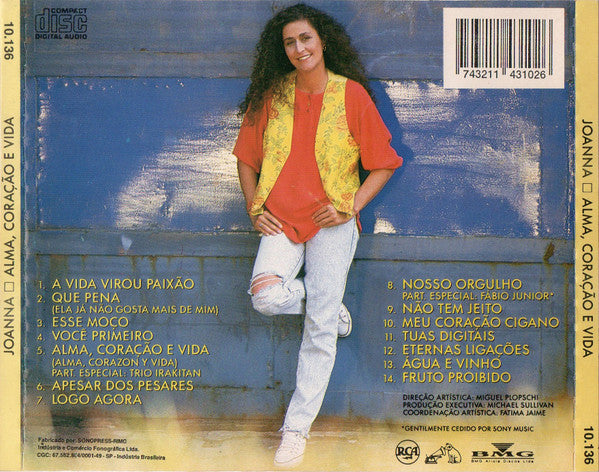 CD Joanna Alma, Coração E Vida - USADO