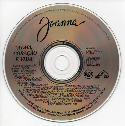 CD Joanna Alma, Coração E Vida - USADO