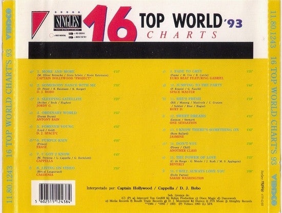CD Various ‎– 16 Top World Charts '93 - USADO