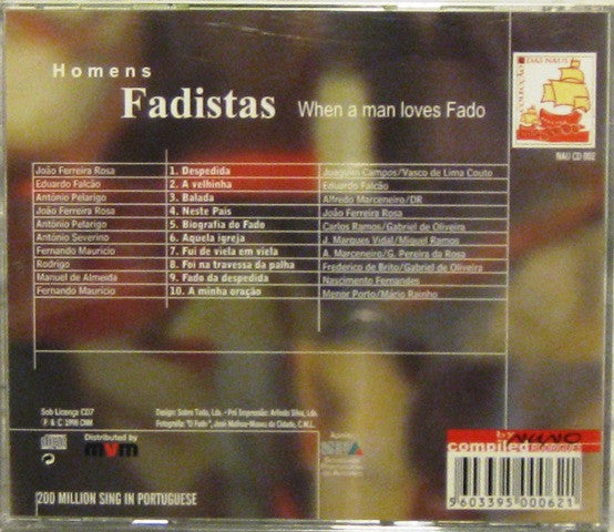 CD Various – Homens Fadistas - When A Man Loves Fado - NOVO