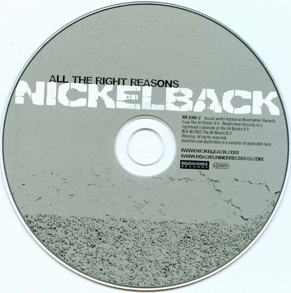 CD Nickelback ‎– All The Right Reasons - USADO