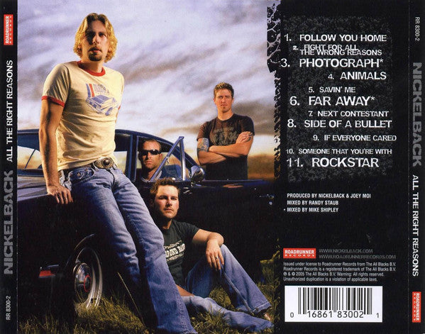 CD Nickelback ‎– All The Right Reasons - USADO