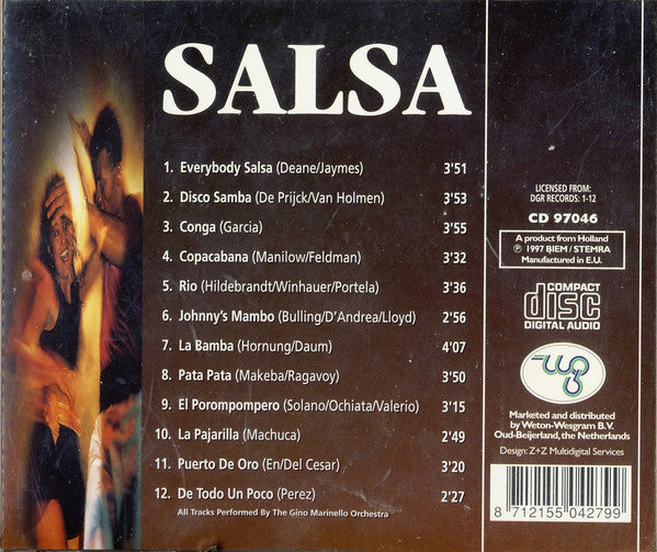 CD The Gino Marinello Orchestra ‎– Salsa - NOVO