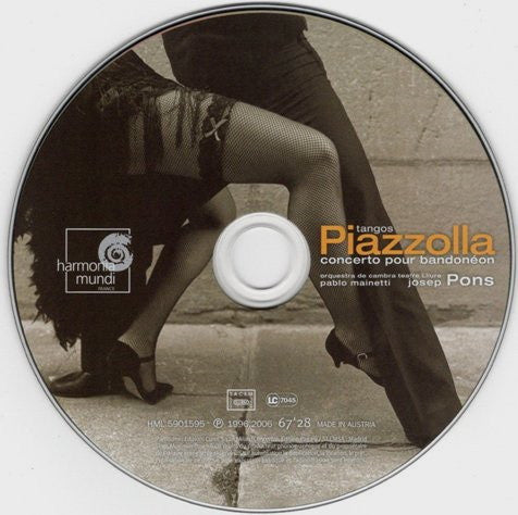 CD Astor Piazzolla / Pablo Mainetti / Orquestra De Cambra Teatre Lliure / Josep Pons – Concerto Pour Bandonéon - USADO