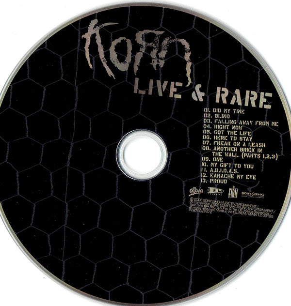 CD Korn ‎– Live & Rare - USADO